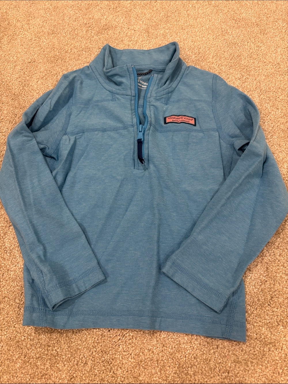 Vineyard Vines Teal Blue Half-Zip Pullover